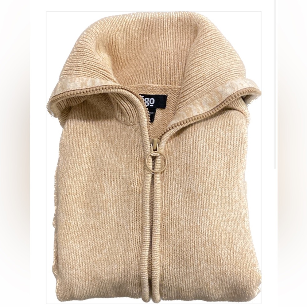 TOGO Golden Knit zip up Women’s Cardigan